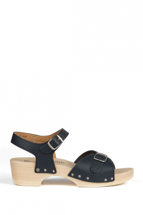 0164 Berkemann Kadın Ahşap Sandalet 36-40 Lacivert / Navy