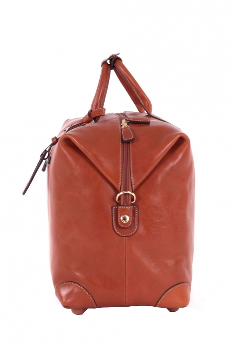 0202 Bric's Life Pelle Seyahat Çantası 55x32x20 cm Taba / Leather