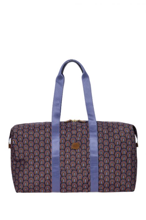 0202 Bric's X- Bag Seyahat Çantası 55x32x26 cm Mor Desenli/Pop - 949