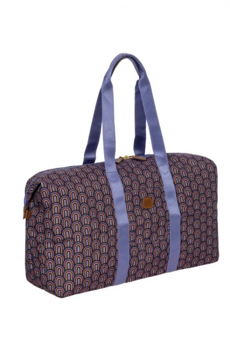 0202 Bric's X- Bag Seyahat Çantası 55x32x26 cm Mor Desenli/Pop - 949