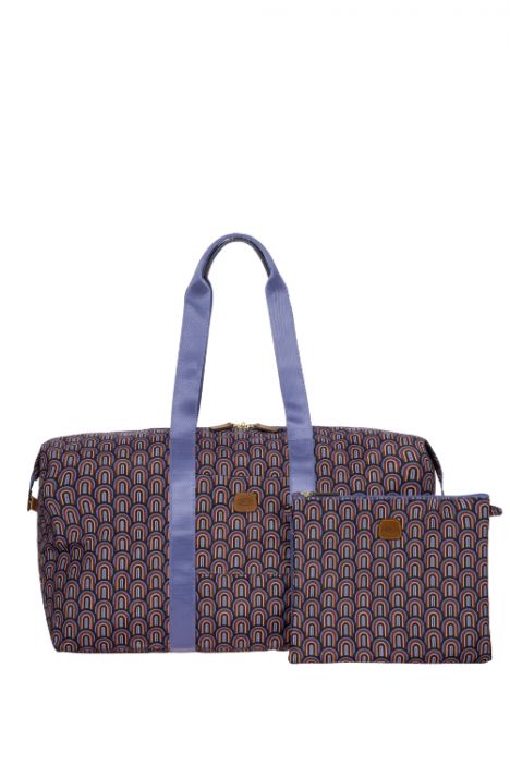 0202 Bric's X- Bag Seyahat Çantası 55x32x26 cm Mor Desenli/Pop - 949