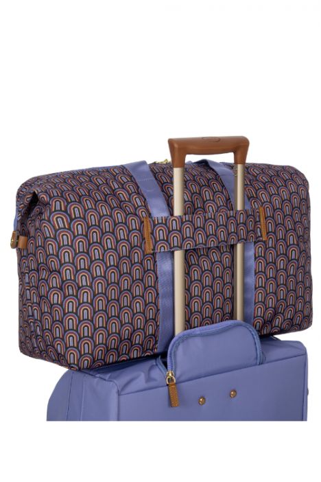 0202 Bric's X- Bag Seyahat Çantası 55x32x26 cm Mor Desenli/Pop - 949