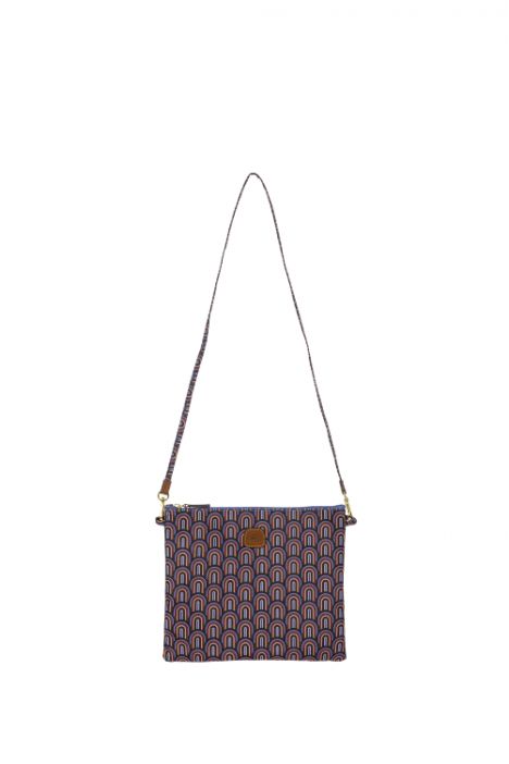 0202 Bric's X- Bag Seyahat Çantası 55x32x26 cm Mor Desenli/Pop - 949