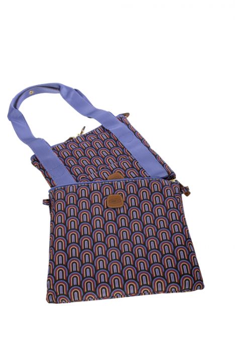0202 Bric's X- Bag Seyahat Çantası 55x32x26 cm Mor Desenli/Pop - 949