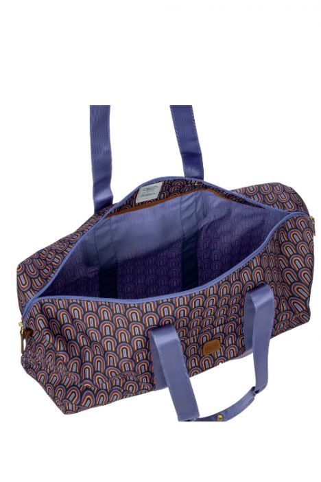 0202 Bric's X- Bag Seyahat Çantası 55x32x26 cm Mor Desenli/Pop - 949