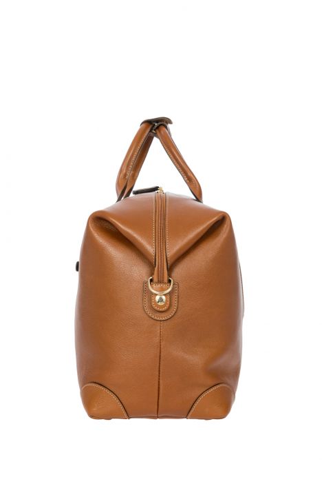 0203 Bric's Life Pelle Seyahat Çantası 43x28x19 cm Taba/Tan Leather - 098
