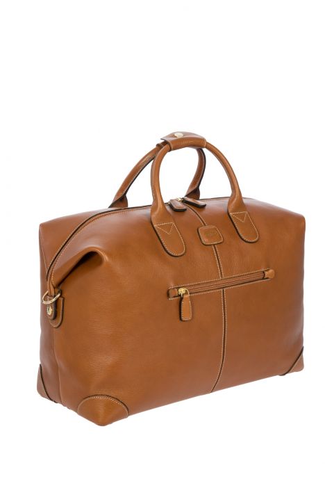 0203 Bric's Life Pelle Seyahat Çantası 43x28x19 cm Taba/Tan Leather - 098