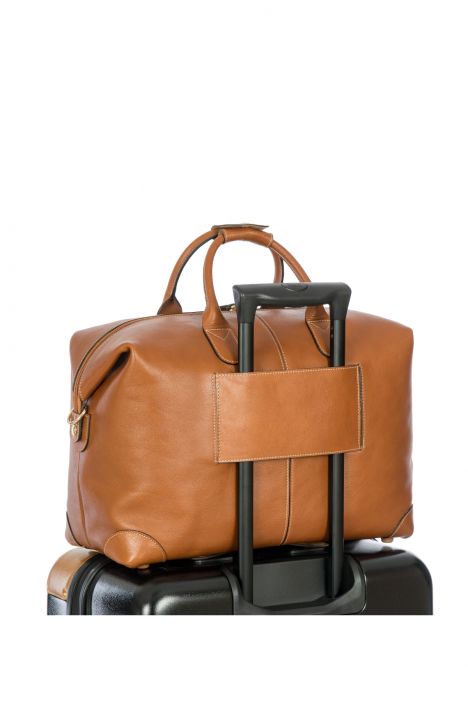 0203 Bric's Life Pelle Seyahat Çantası 43x28x19 cm Taba/Tan Leather - 098