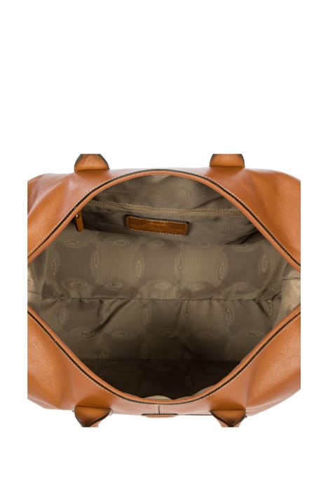 0203 Bric's Life Pelle Seyahat Çantası 43x28x19 cm Taba/Tan Leather - 098