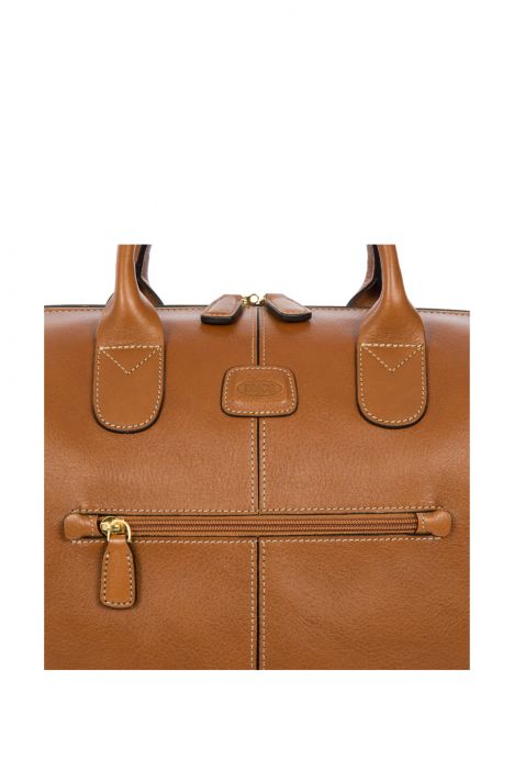 0203 Bric's Life Pelle Seyahat Çantası 43x28x19 cm Taba/Tan Leather - 098