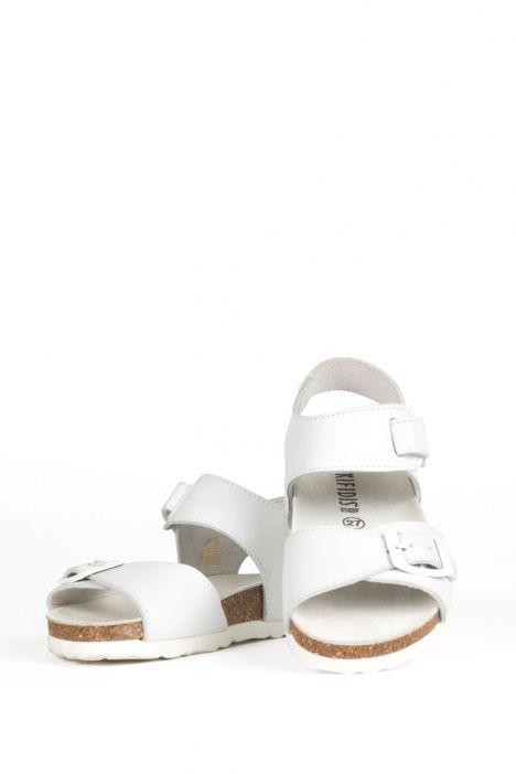 0229 Ch-Kifidis Çocuk Sandalet 21-30 Beyaz / White