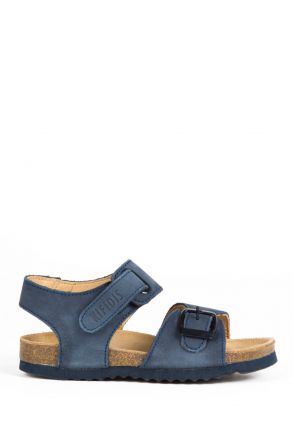 0229 Ch-Kifidis Çocuk Sandalet 21-30 Nubuk Mavi / Nubuck Blue