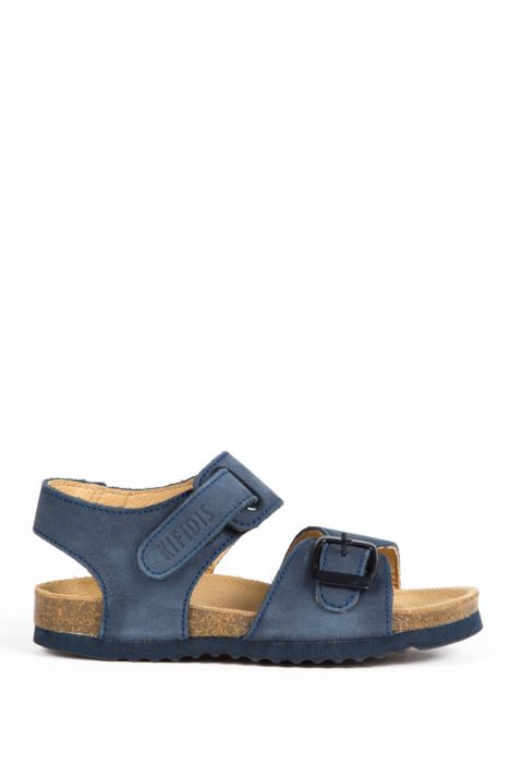 0229 Ch-Kifidis Çocuk Sandalet 31-35 Nubuk Mavi / Nubuck Blue