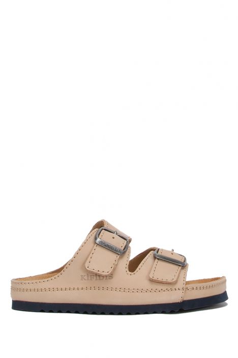 0394 Ch-Kifidis Çocuk Terlik 27-35 Nubuk Bej / Nubuck Beige