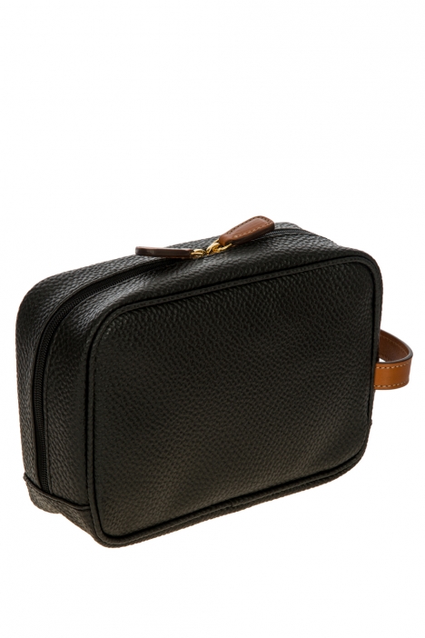 0601 Bric's Magellano Kozmetik Çantası 25x17x9 cm Siyah - Kahverengi / Black - Brown