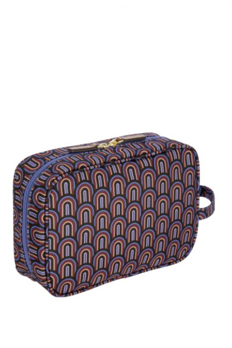 0606 Bric's X-Bag Kozmetik Çantası 25x17x9 cm Mor Desenli/Pop - 949
