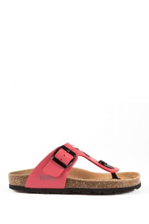 0712 Kifidis-Ch Çocuk Terlik 31-35 Red Bordado
