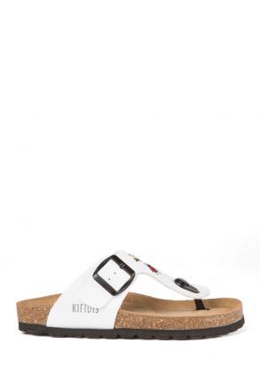 0712 Kifidis-Ch Çocuk Terlik 31-35 White Bordado