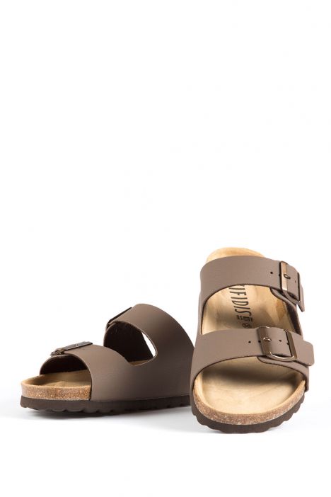 0765 Kifidis-Ch Kadın Terlik 36-41 Kahverengi / Brown