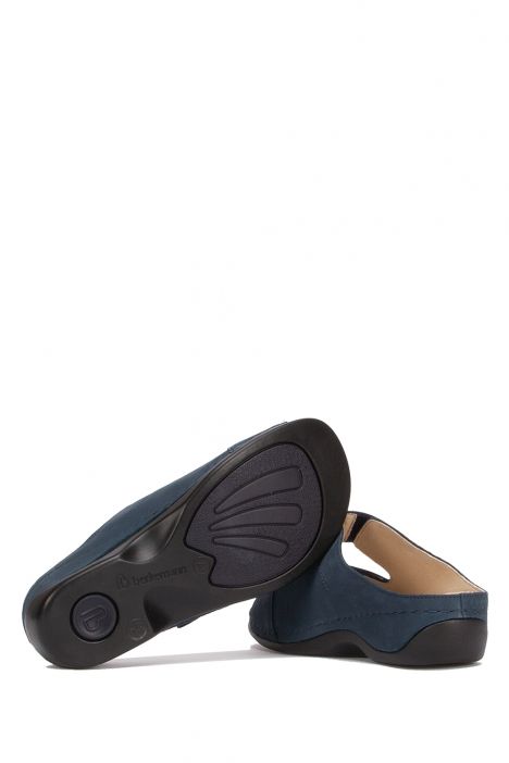 1002 Berkemann Daria Kadın Anatomik Deri Terlik 3.0-8.5 Blue Nubuck - 338