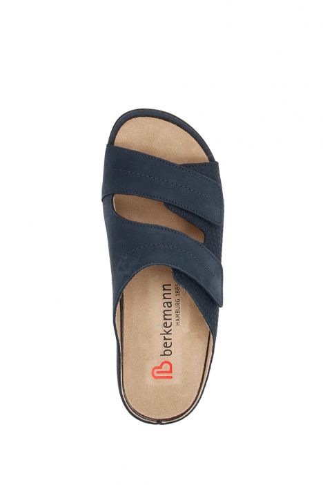 1002 Berkemann Daria Kadın Anatomik Deri Terlik 3.0-8.5 Blue Nubuck - 338