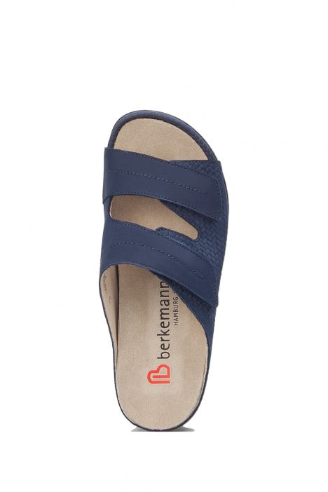 1002 Berkemann Daria Kadın Anatomik Deri Terlik 3.0-8.5 Blue Strukturled/Nub. - 397