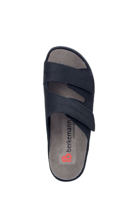 1002 Berkemann Daria Kadın Anatomik Deri Terlik 3.0-8.5 Daria/Black Crocoile-Black Nubuck - 928