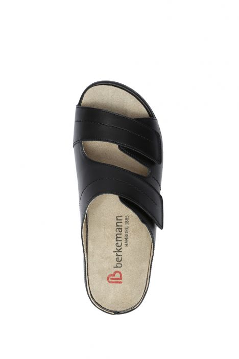 1002 Berkemann Daria Kadın Anatomik Deri Terlik 3.0-8.5 Schwarz Softleder - 903