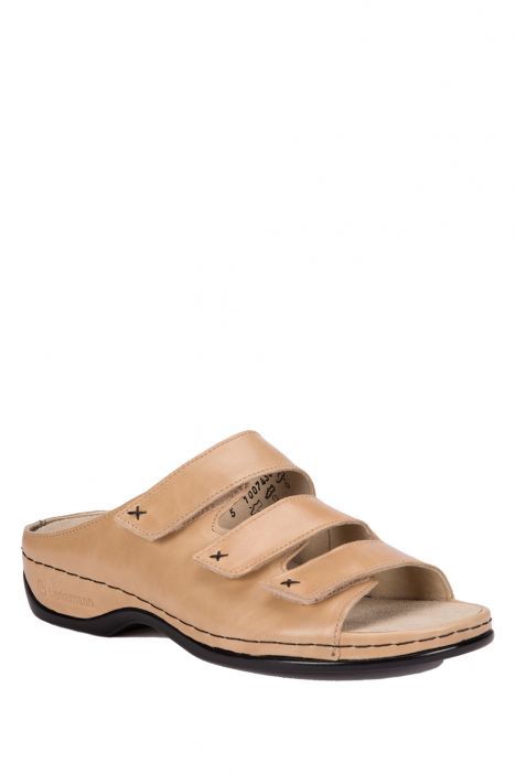 1007 Berkemann Franziska Kadın Anatomik Deri Terlik 3.0-8.5 Taupe Kalbsleder - 436