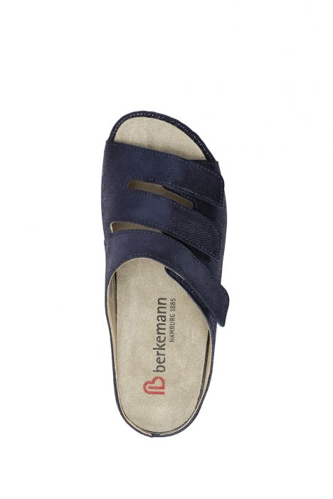 1007 Berkemann Franziska Kadın Anatomik Deri Terlik 3.0-8.5 Night blue - leather -330