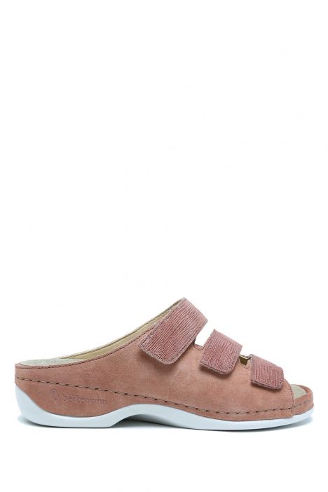 1007 Berkemann Franziska Kadın Anatomik Deri Terlik 3.0-8.5 Rost - Velours/Leder - 154