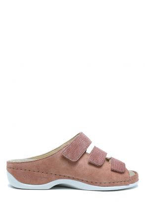 1007 Berkemann Franziska Kadın Anatomik Deri Terlik 3.0-8.5 Rost - Velours/Leder - 154