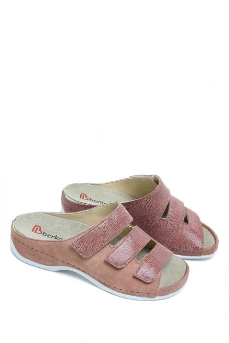 1007 Berkemann Franziska Kadın Anatomik Deri Terlik 3.0-8.5 Rost - Velours/Leder - 154