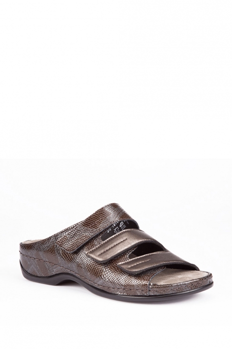 1013 Berkemann Andrea Kadın Anatomik Deri Terlik 3.0-8.5 Broze Leather Phyton Strc. - 627