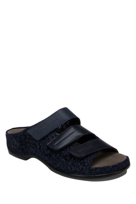 1013 Berkemann Andrea Kadın Anatomik Deri Terlik 3.0-8.5 D.blau Millefeu.led/Nub/Str. - B-389