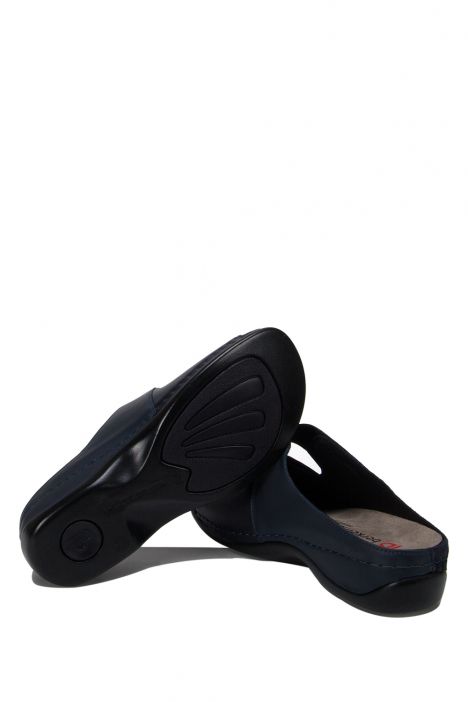 1013 Berkemann Andrea Kadın Anatomik Deri Terlik 3.0-8.5 D.blau Millefeu.led/Nub/Str. - B-389