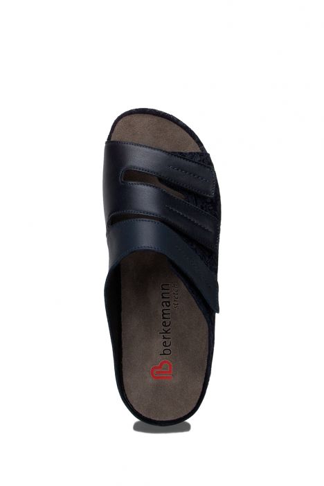 1013 Berkemann Andrea Kadın Anatomik Deri Terlik 3.0-8.5 D.blau Millefeu.led/Nub/Str. - B-389