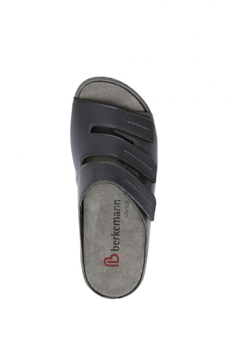 1013 Berkemann Andrea Kadın Anatomik Deri Terlik 3.0-8.5 grau/anthrazit - Leder/Stretch