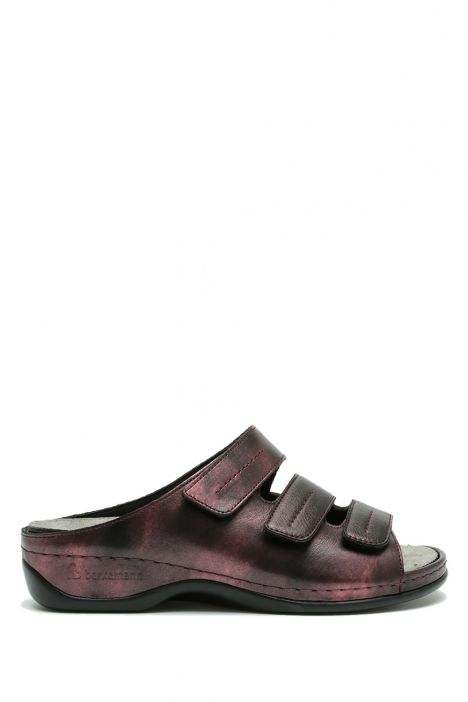 1013 Berkemann Andrea Kadın Anatomik Deri Terlik 3.0-8.5 Rubin/shiny Leder/Stretch - 214