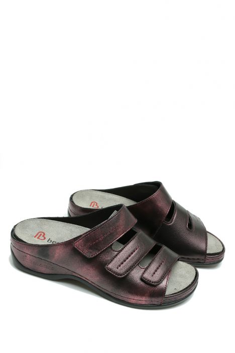 1013 Berkemann Andrea Kadın Anatomik Deri Terlik 3.0-8.5 Rubin/shiny Leder/Stretch - 214