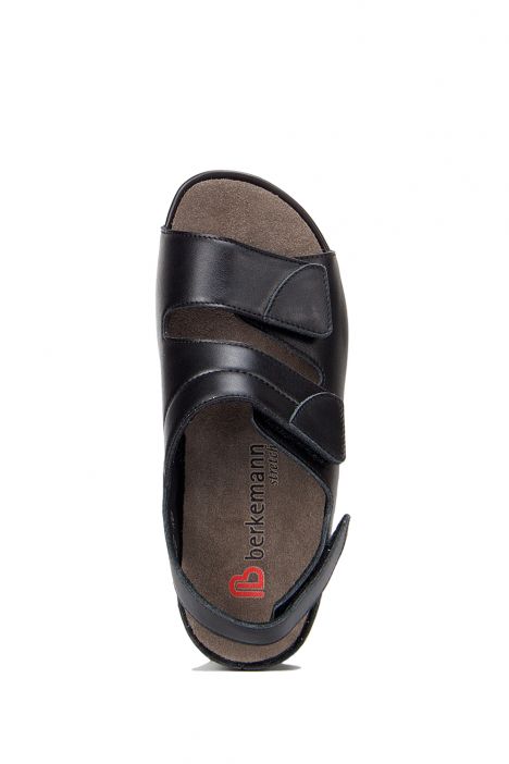 1020 Berkemann Sofie Kadın Anatomik Sandalet 3.0-8.5 Schwarz Leder/Strc. - 906