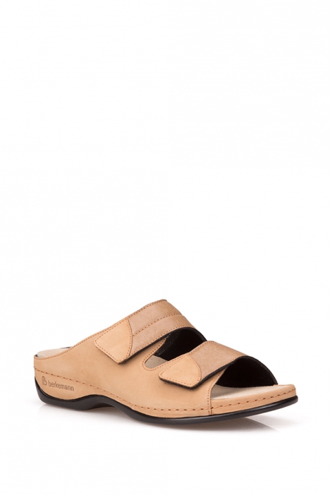 1021 Berkemann Finja Kadın Anatomik Terlik 3.0-8.5 Taupe Nubuk Strc. - 404