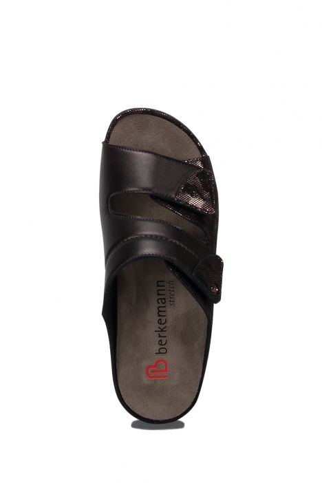 1021 Berkemann Finja Kadın Anatomik Terlik 3.0-8.5 Bronze Glamzleder/Stretch - B-453