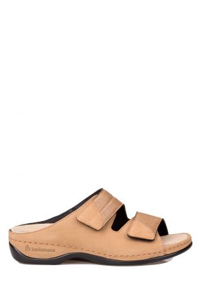 1021 Berkemann Finja Kadın Anatomik Terlik 3.0-8.5 Taupe Nubuk Strc. - 404