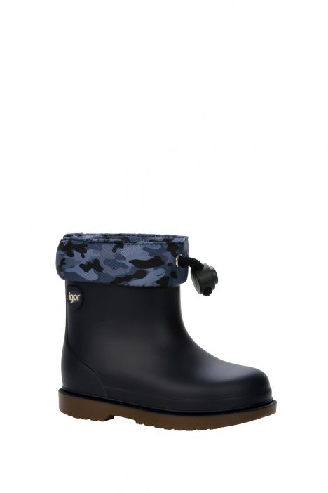 W10212 Bimbi Camo Yağmur Çizmesi 20-26 Mavi / Marino