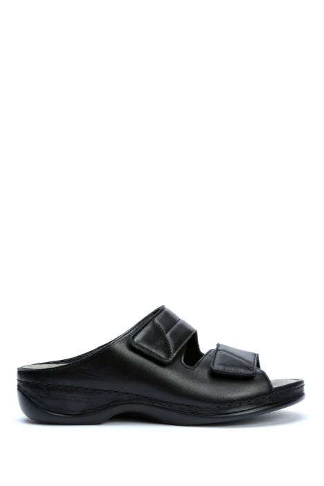 1021 Berkemann Finja Kadın Anatomik Terlik 3.0-8.5 Night Black/Black - Leather/Stretch - 851