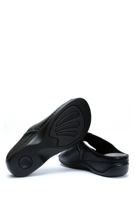 1021 Berkemann Finja Kadın Anatomik Terlik 3.0-8.5 Night Black/Black - Leather/Stretch - 851