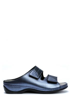 1021 Berkemann Finja Kadın Anatomik Terlik 3.0-8.5 Blue Perlato / Strc. - 371