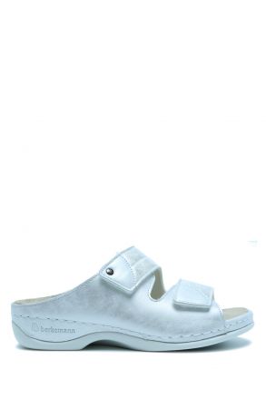 1021 Berkemann Finja Kadın Anatomik Terlik 3.0-8.5 Silber/Glitter-Leder/Stretch - 158