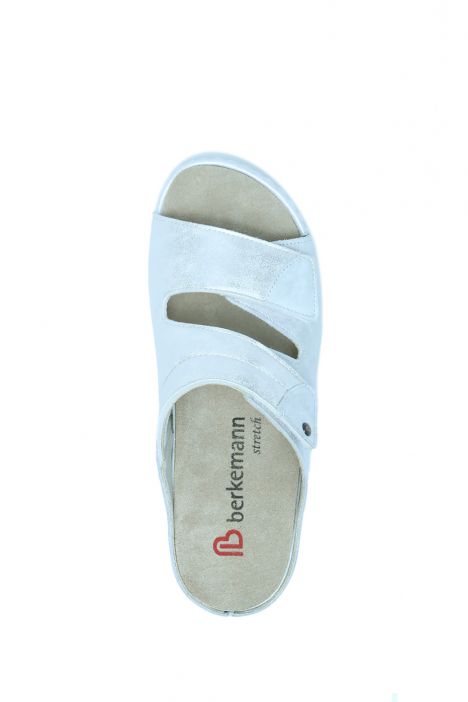 1021 Berkemann Finja Kadın Anatomik Terlik 3.0-8.5 Silber/Glitter-Leder/Stretch - 158